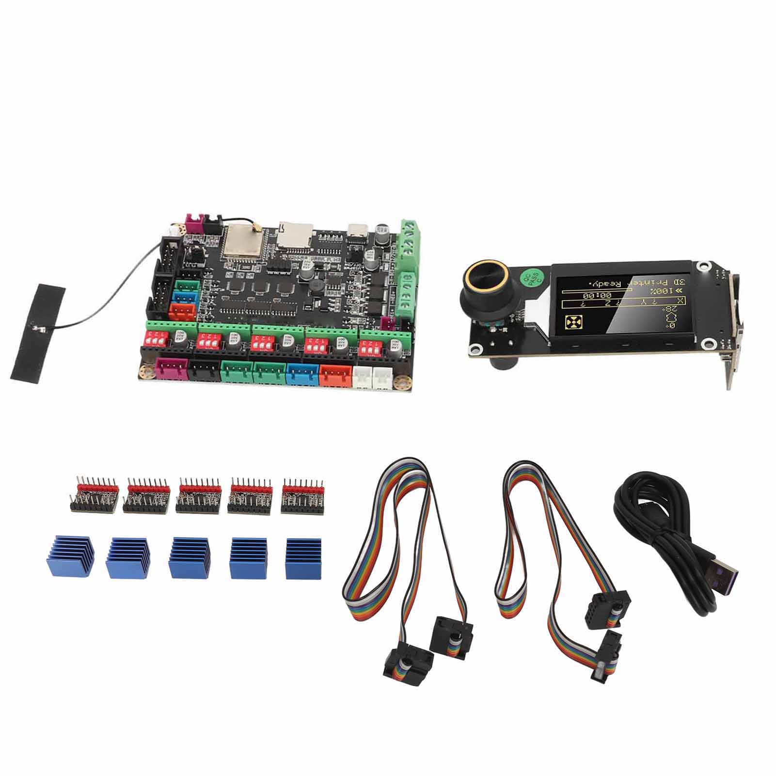 для TinyBee V1.0 3D принтер плата управления с ЖК-дисплеем 5 шт TMC2209 шаговый двигатель драйвер
для TinyBee V1.0 3D принтер плата управления с ЖК-дисплеем 5 шт TMC2209 шаговый двигатель драйвер
