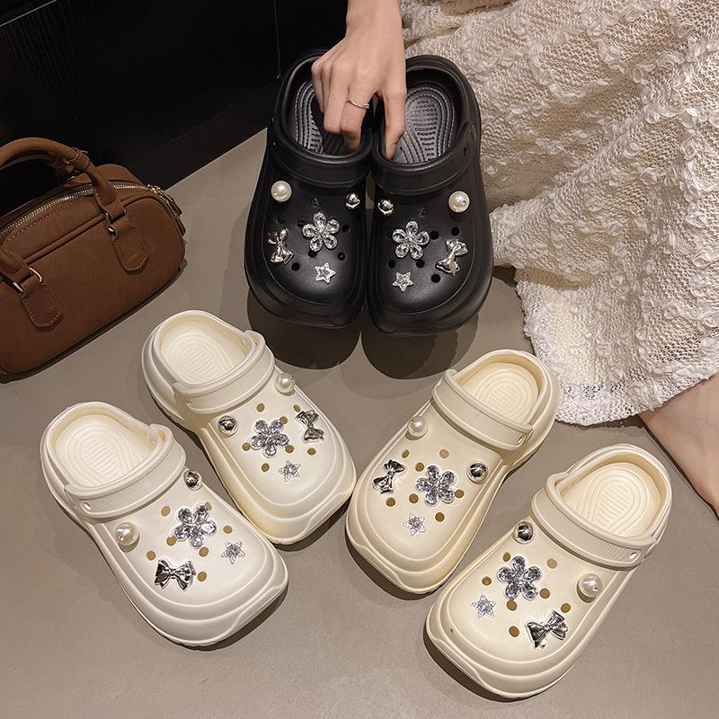 Cute cartoon hole shoes female gradual change color thick soles increase beach bag head sandals 35 хакі
Cute cartoon hole shoes female gradual change color thick soles increase beach bag head sandals 35 хакі