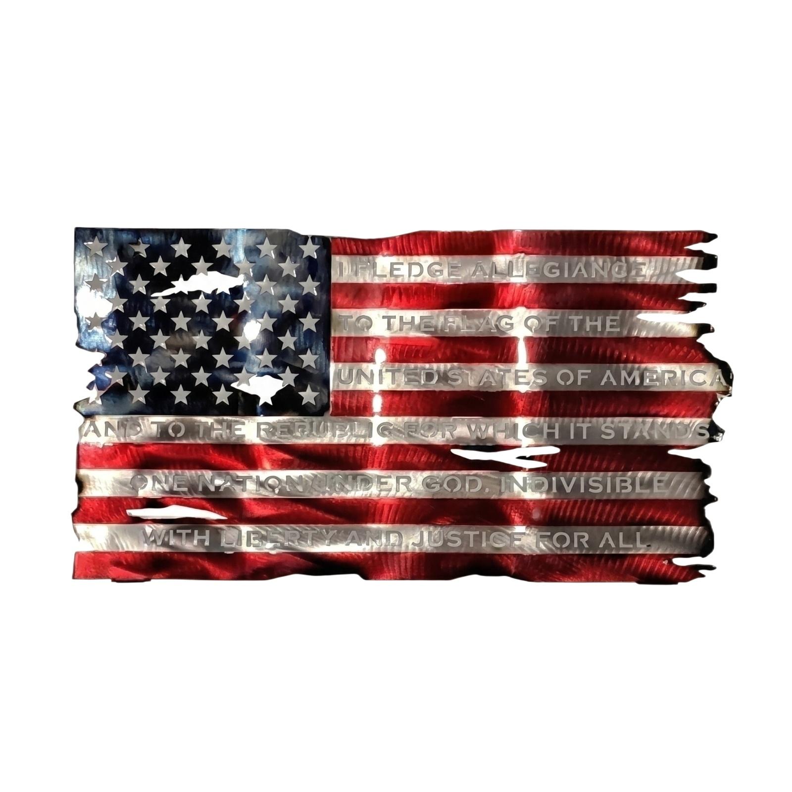 Metal American Flag Wall Art Pledge of Allegiance Edition Durable Indoor Outdoor Decorative Hanging Sculpture One Size червоний
Metal American Flag Wall Art Pledge of Allegiance Edition Durable Indoor Outdoor Decorative Hanging Sculpture One Size червоний