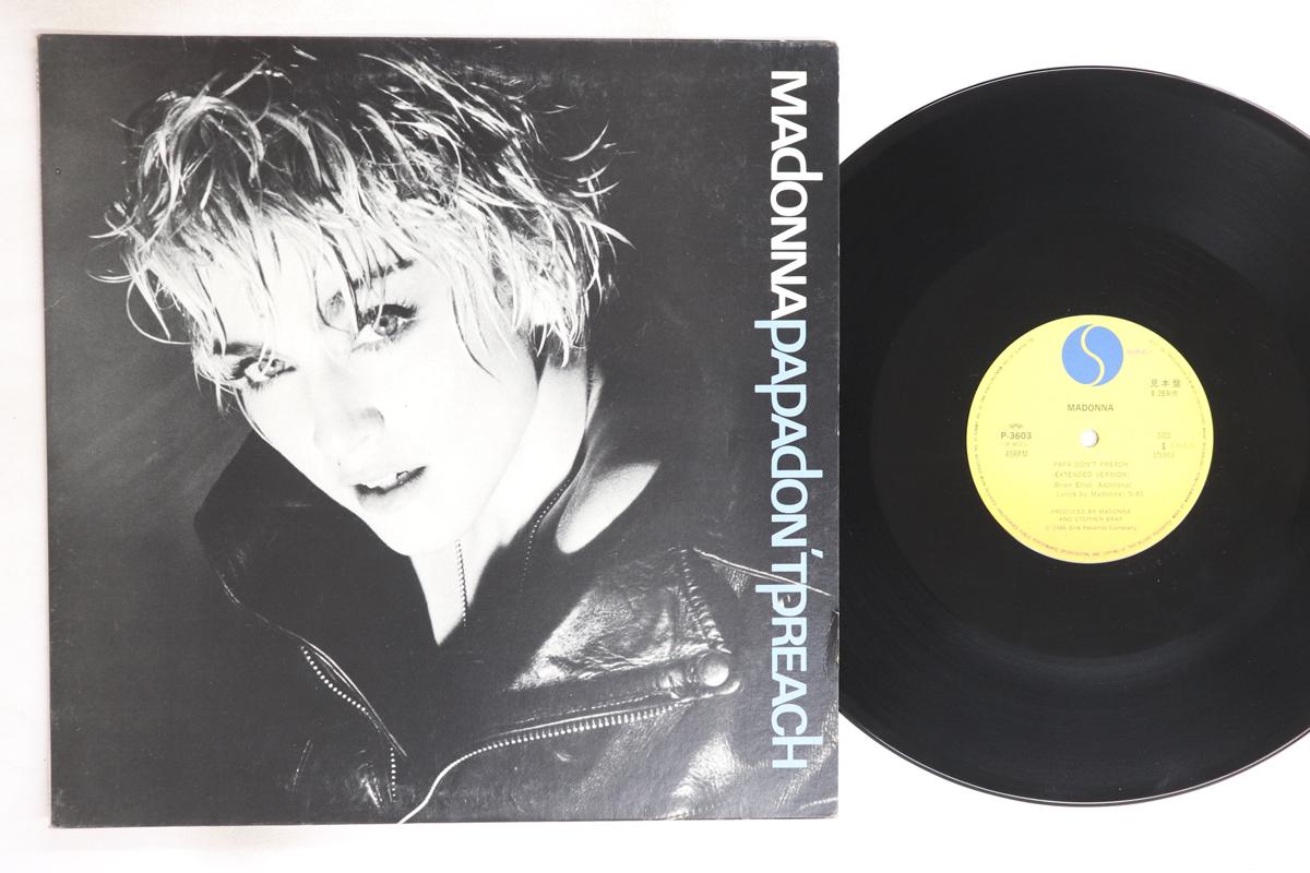 12inch Record MADONNA Papa Dont Preach P3603PROMO SIRE 1986 Japan Pop Used
12inch Record MADONNA Papa Dont Preach P3603PROMO SIRE 1986 Japan Pop Used