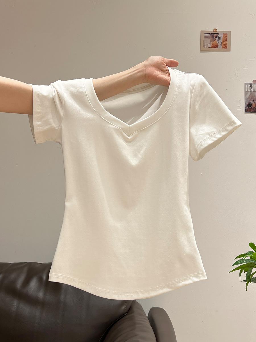 Yellow simple casual chic V-neck short-sleeved women s summer new fashion age-reducing front shoulder T-shirt Korean top XL білий
Yellow simple casual chic V-neck short-sleeved women s summer new fashion age-reducing front shoulder T-shirt Korean top XL білий
