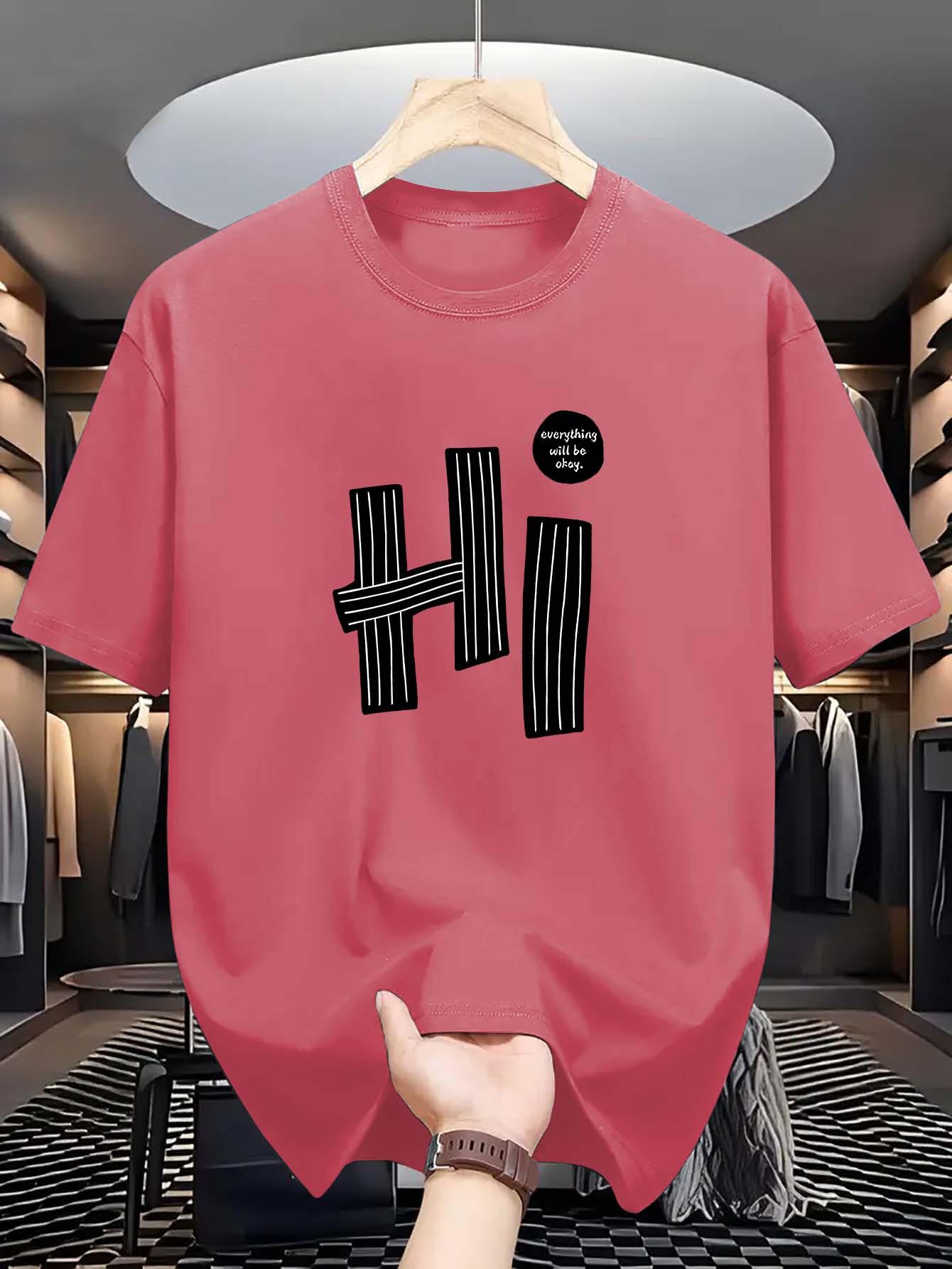 Мужская повседневная футболка с графическим принтом «Hi» — удобная летняя футболка с коротким рукавом, легкая ткань, современный повседневный стиль XXXXXL арбуз красный
Мужская повседневная футболка с графическим принтом «Hi» — удобная летняя футболка с коротким рукавом, легкая ткань, современный повседневный стиль XXXXXL арбуз красный