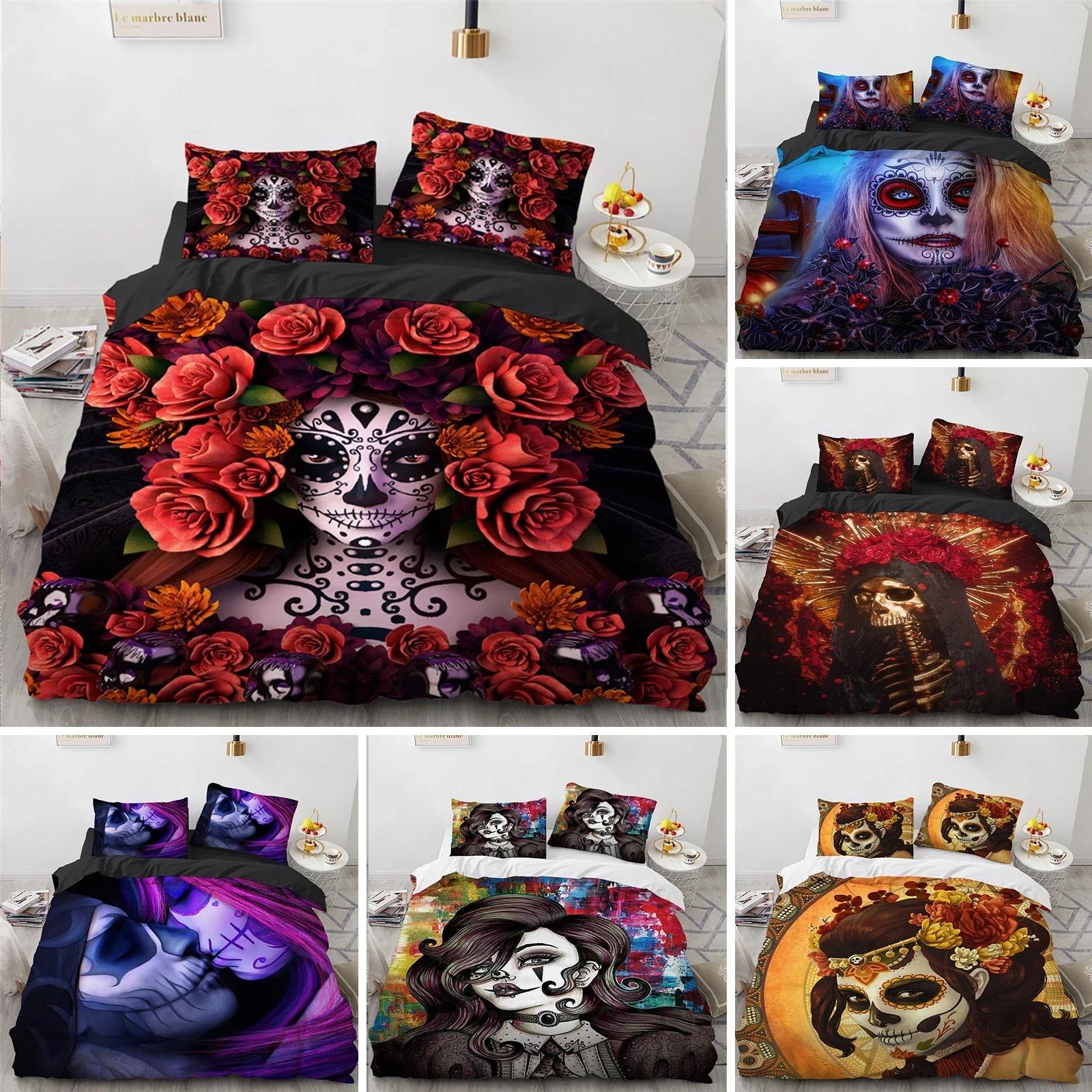 Skull Duvet Cover Queen Size Microfiber Vintage Sugar Skull Girl Day of The Dead Bride with Dark Color Roses Graphic Bedding Set 70x133cm 2pcs
Skull Duvet Cover Queen Size Microfiber Vintage Sugar Skull Girl Day of The Dead Bride with Dark Color Roses Graphic Bedding Set 70x133cm 2pcs