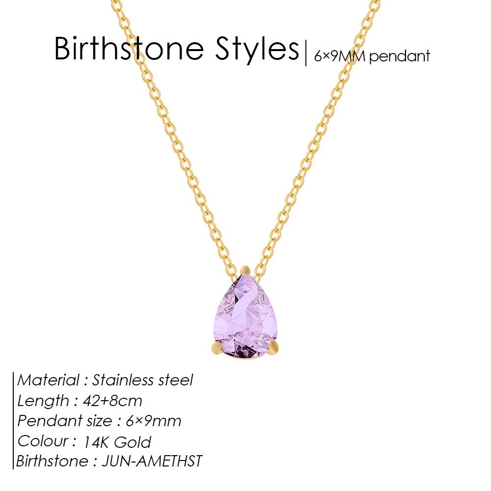 eManco Stainless Steel Water Drop Cubic Zirconia Birthstone Necklace, December Birthstone with Durable Electroplating Finish Gold
eManco Stainless Steel Water Drop Cubic Zirconia Birthstone Necklace, December Birthstone with Durable Electroplating Finish Gold