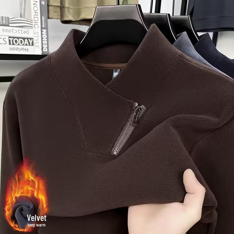 Men s Ouli Fleece Half-Zip Pullover: Velvet-Lined, Solid-Color, Warm Winter Hoodie M темно-коричневого кольору
Men s Ouli Fleece Half-Zip Pullover: Velvet-Lined, Solid-Color, Warm Winter Hoodie M темно-коричневого кольору