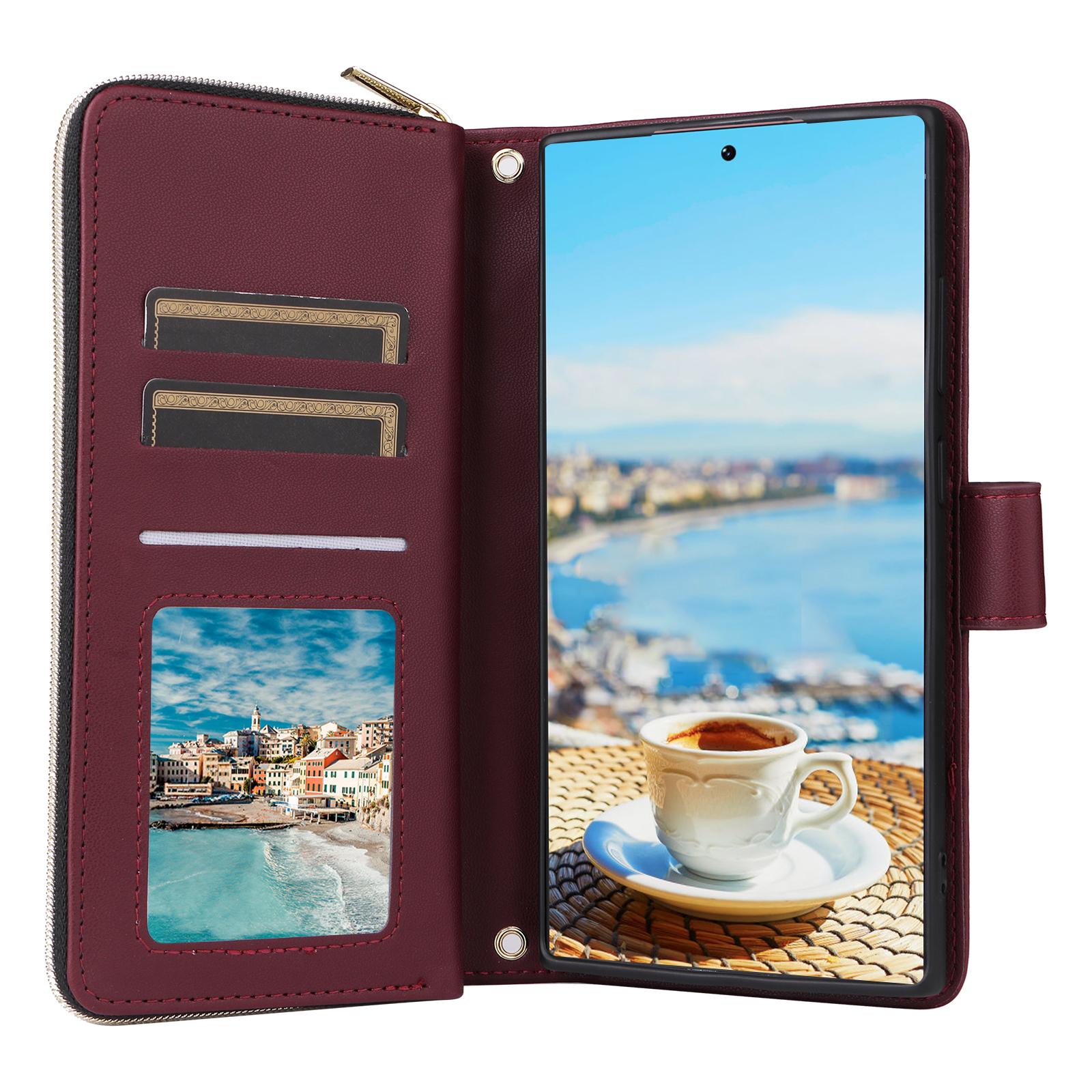 For Samsung Galaxy S22 Ultra 5G Case Rhombus Grid Leather Phone Cover with Zipper Pocket Wine Red
For Samsung Galaxy S22 Ultra 5G Case Rhombus Grid Leather Phone Cover with Zipper Pocket Wine Red