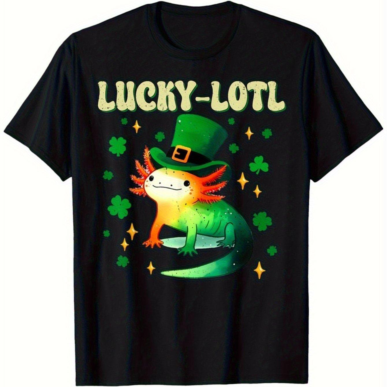 Lucky Lotl St Patrick Day Axolotl Graphic Tee Men Casual Breathable Cotton Short Sleeve T-Shirt 4XL
Lucky Lotl St Patrick Day Axolotl Graphic Tee Men Casual Breathable Cotton Short Sleeve T-Shirt 4XL