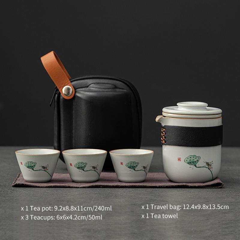 240ml Ru Kiln Ceramic Quick Tea Cup One Pot Three Cups Kung Fu Tea Set Portable Storage
240ml Ru Kiln Ceramic Quick Tea Cup One Pot Three Cups Kung Fu Tea Set Portable Storage