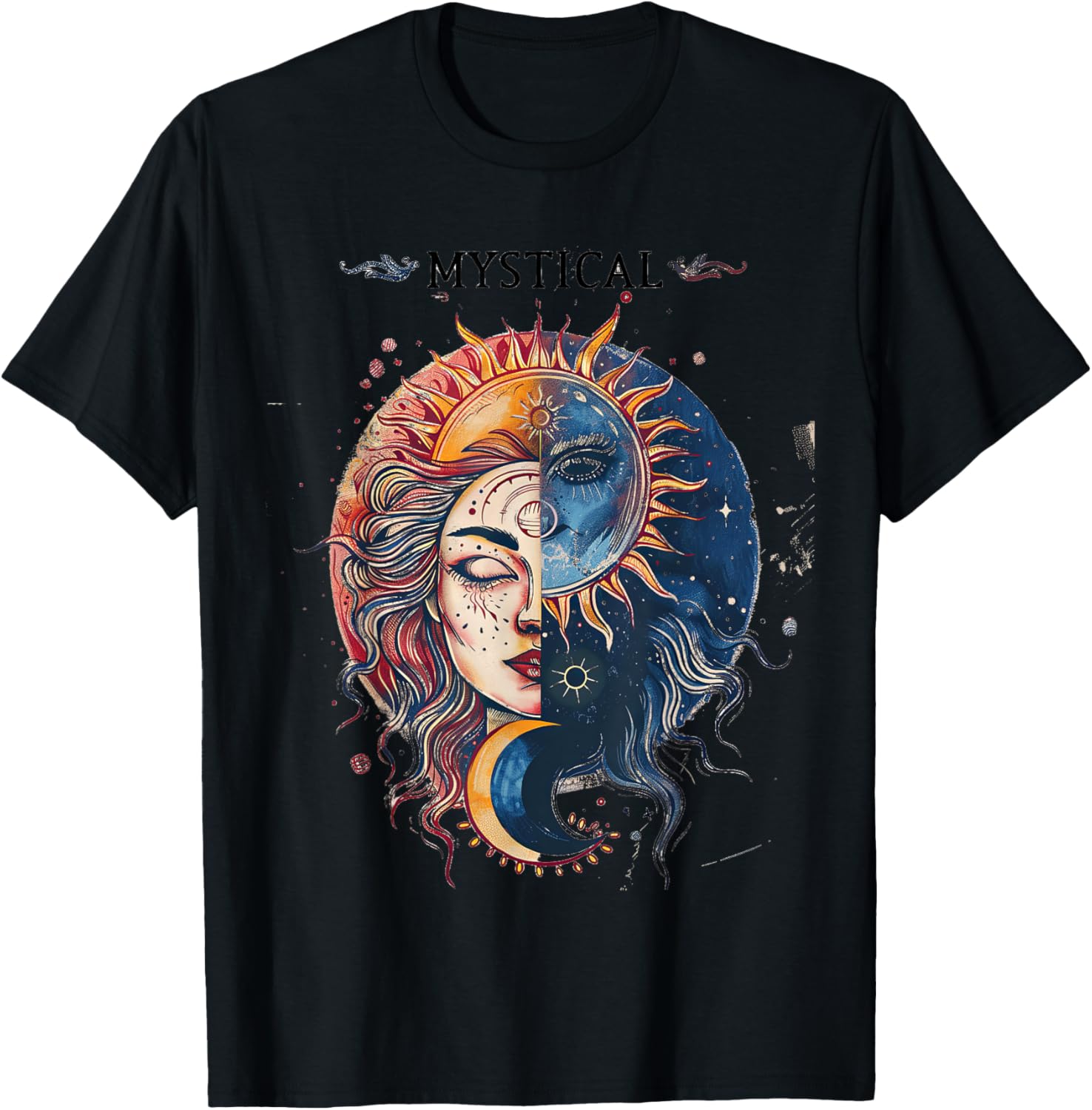 Mystical Sun Moon Face Yin Yang Woman Graphic T-Shirt Casual Short Sleeve Crewneck Tee 4XL
Mystical Sun Moon Face Yin Yang Woman Graphic T-Shirt Casual Short Sleeve Crewneck Tee 4XL