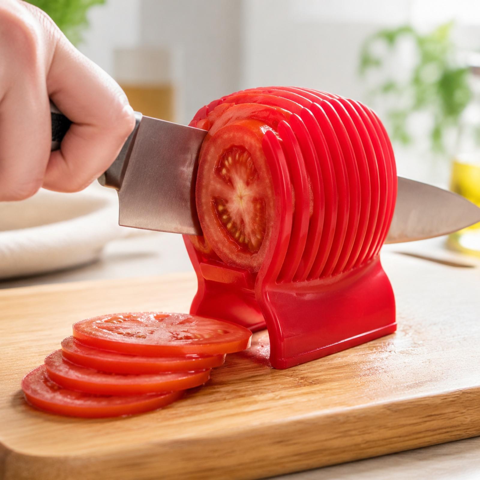 Tomato Slicer Tool Vegetable Cutter Clip Kitchen Fruit Slicing Device for Even Slices and Easy Food Preparation One Size червоний
Tomato Slicer Tool Vegetable Cutter Clip Kitchen Fruit Slicing Device for Even Slices and Easy Food Preparation One Size червоний