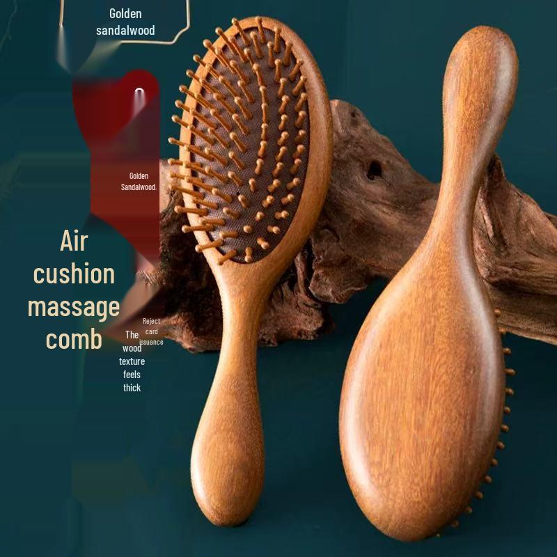 Sandalwood Wide-Tooth Wooden Cushion Hairbrush for Scalp Massage and Gua Sha, Ideal for Long Hair.
Sandalwood Wide-Tooth Wooden Cushion Hairbrush for Scalp Massage and Gua Sha, Ideal for Long Hair.