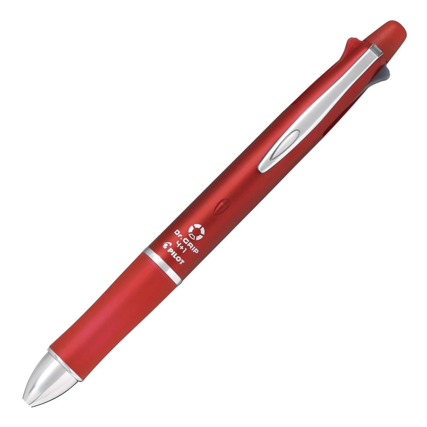 Pilot Dr. Grip 4+1 Multifunction Pen 4 Color Ballpoint Pen 0.7mm + Mechanical Pencil 0.5mm RED PBK Body Size 148x14.1mm / Slide Lever Type / 26.3g
Pilot Dr. Grip 4+1 Multifunction Pen 4 Color Ballpoint Pen 0.7mm + Mechanical Pencil 0.5mm RED PBK Body Size 148x14.1mm / Slide Lever Type / 26.3g