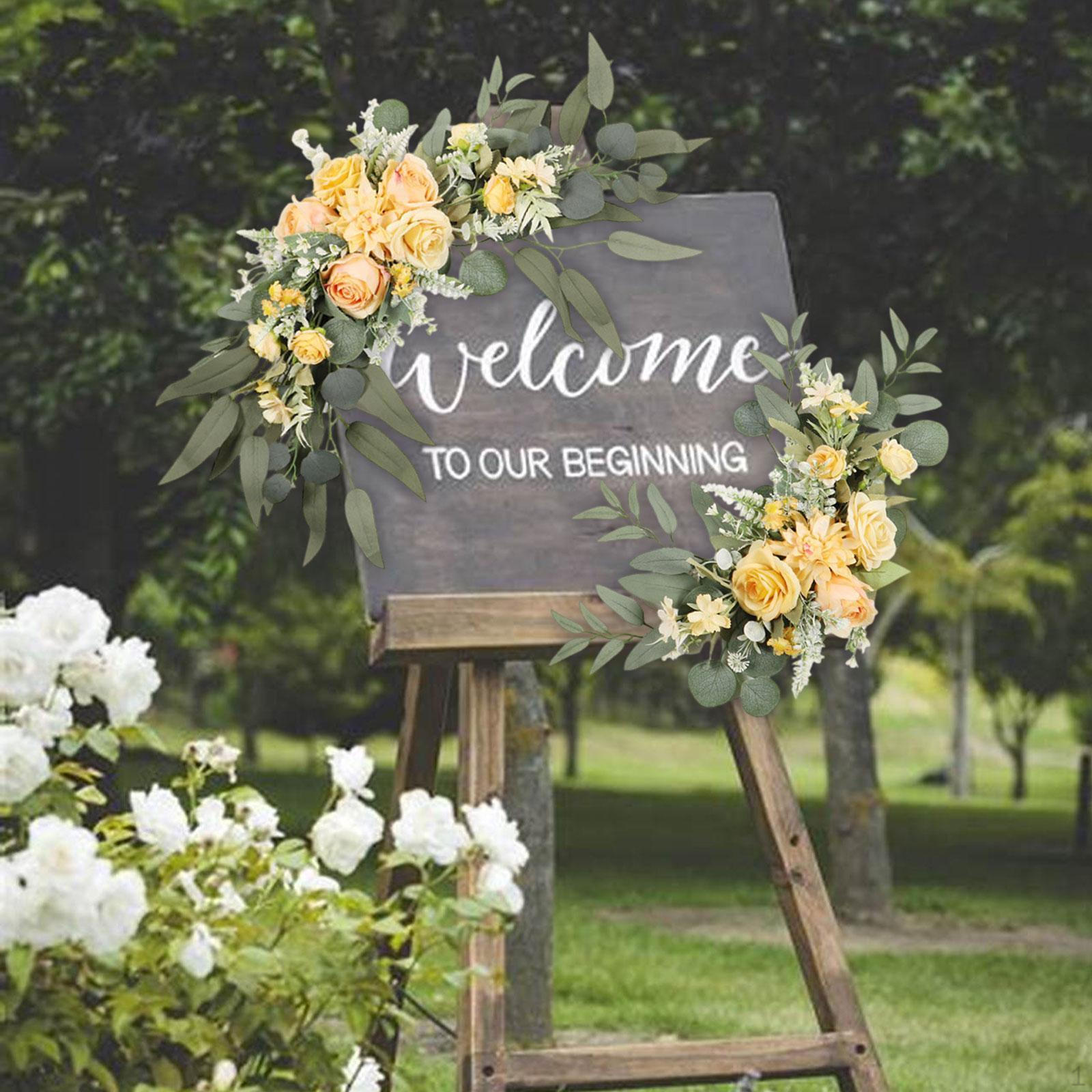 2 шт. искусственных цветов свадебная цветочная композиция гирлянда элегантное украшение для дня святого Валентина оранжевый