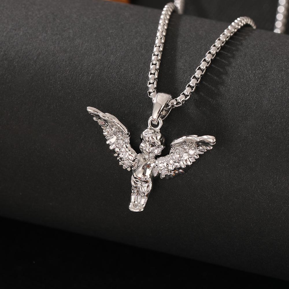 Медная подвеска-кулон в виде ангела Купидона с цирконом - Нишевая французская мода, цепочка для ключиц
Медная подвеска-кулон в виде ангела Купидона с цирконом - Нишевая французская мода, цепочка для ключиц