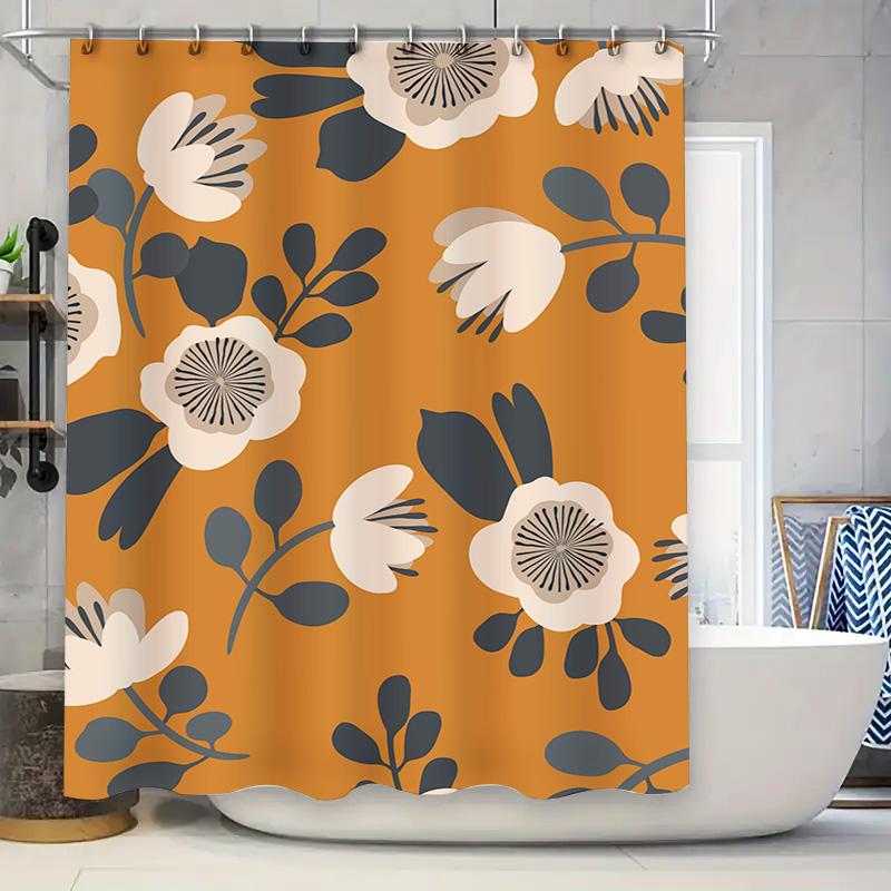 Chic Floral Design Shower Curtain Rusty Orange Color Modern Bathroom Decoration For Home Decor Made From Eco-Friendly Materials W60H190(CM)-1 Pcs
Chic Floral Design Shower Curtain Rusty Orange Color Modern Bathroom Decoration For Home Decor Made From Eco-Friendly Materials W60H190(CM)-1 Pcs