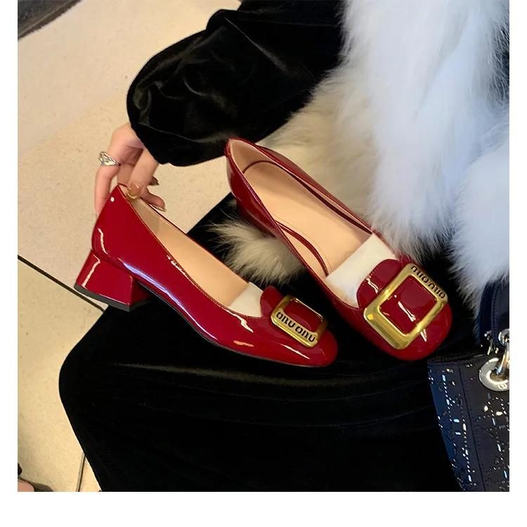 Fashion Women s Heel Shoes 2025 New Spring French Round Head Square Buckle Shallow Mouth Thick Medium High Heel Shoes Women 34
Fashion Women s Heel Shoes 2025 New Spring French Round Head Square Buckle Shallow Mouth Thick Medium High Heel Shoes Women 34