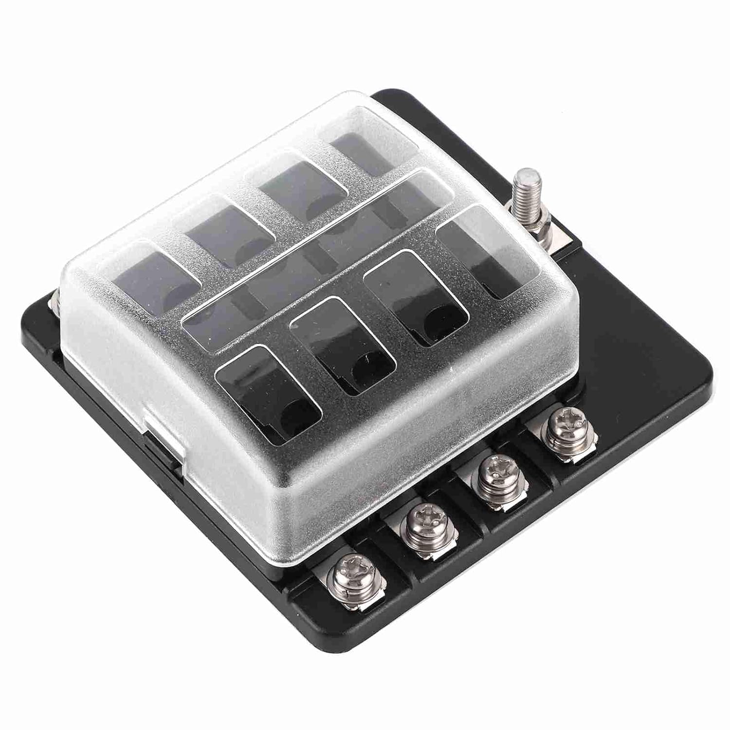 8-Way Water Proof Fuse Block with LED Indicator, Screw Nut Terminal Box for Car Boat Marine
8-Way Water Proof Fuse Block with LED Indicator, Screw Nut Terminal Box for Car Boat Marine