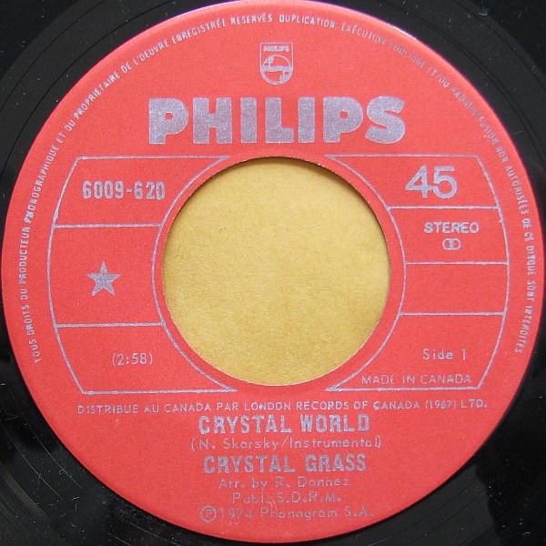 7inch Record CRYSTAL GRASS Crystal World Love To Dance This 6009620 Philips 1974 Canada SoulFunk Used
7inch Record CRYSTAL GRASS Crystal World Love To Dance This 6009620 Philips 1974 Canada SoulFunk Used