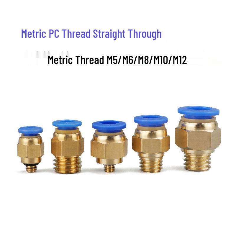 PC Pneumatic Components Quick Connectors Series: M6, M8, M10 Threaded Straight Connectors (PC4, PC6, PC8) 4mm-M5 (w/ seal)
PC Pneumatic Components Quick Connectors Series: M6, M8, M10 Threaded Straight Connectors (PC4, PC6, PC8) 4mm-M5 (w/ seal)