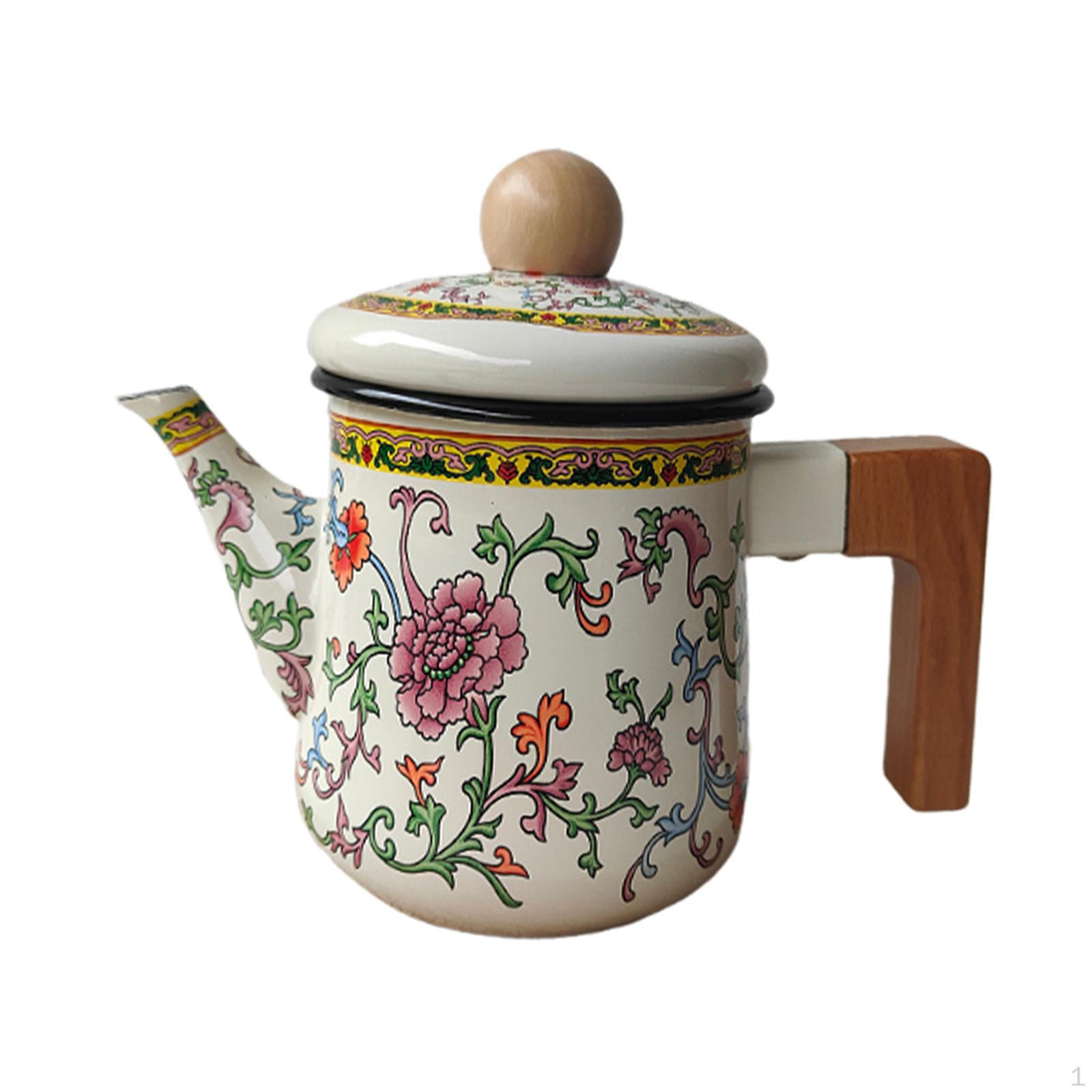 Enamel Coffee Pot, Kettle, Decorative, 1.2 L Stovetop Teapot Tea Kettle for Hotel
Enamel Coffee Pot, Kettle, Decorative, 1.2 L Stovetop Teapot Tea Kettle for Hotel