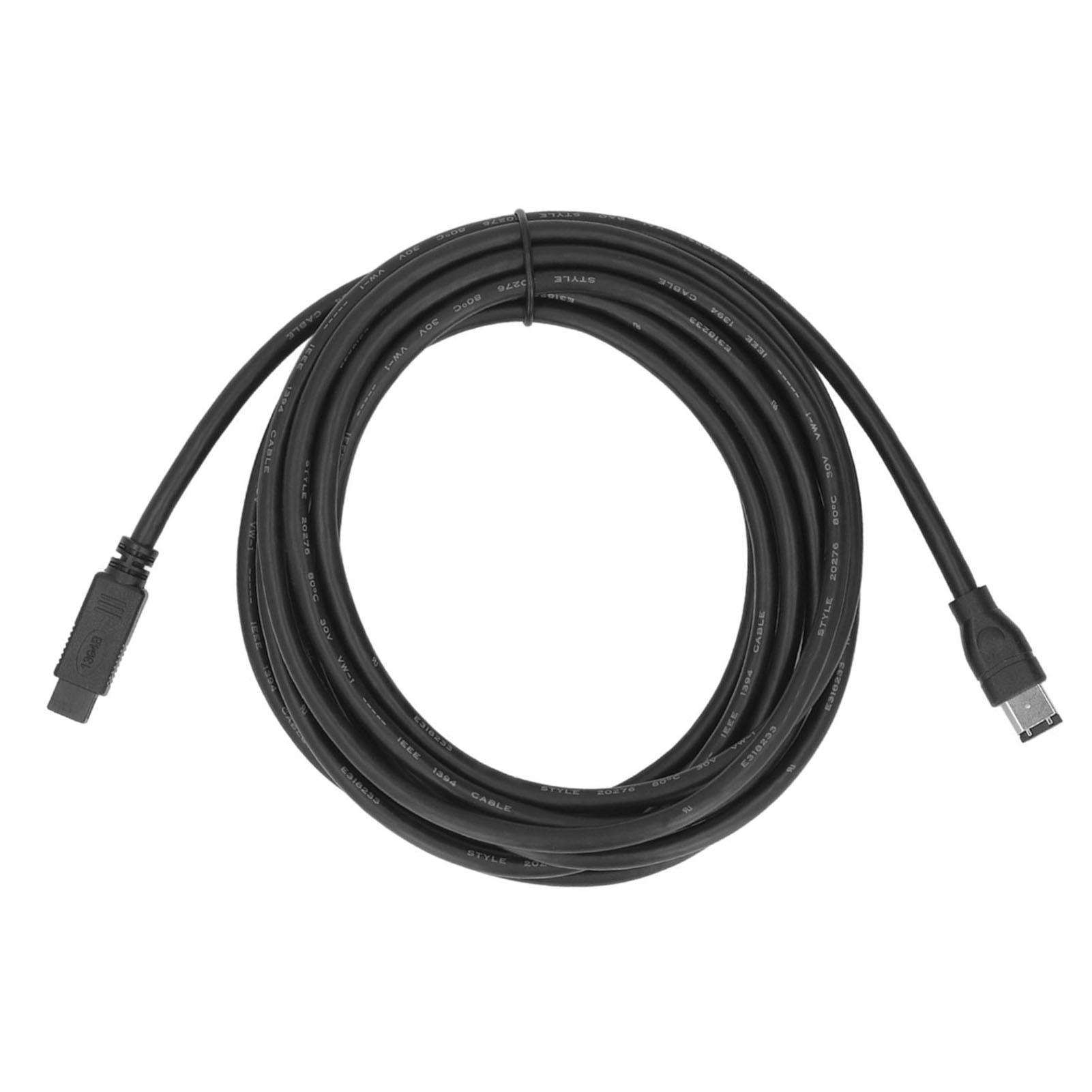 IEEE 1394 Firewire Cable 800Mbps 14.8ft Long Plug and Play Male to Male ROSH Standard 9Pin to 6Pin
IEEE 1394 Firewire Cable 800Mbps 14.8ft Long Plug and Play Male to Male ROSH Standard 9Pin to 6Pin