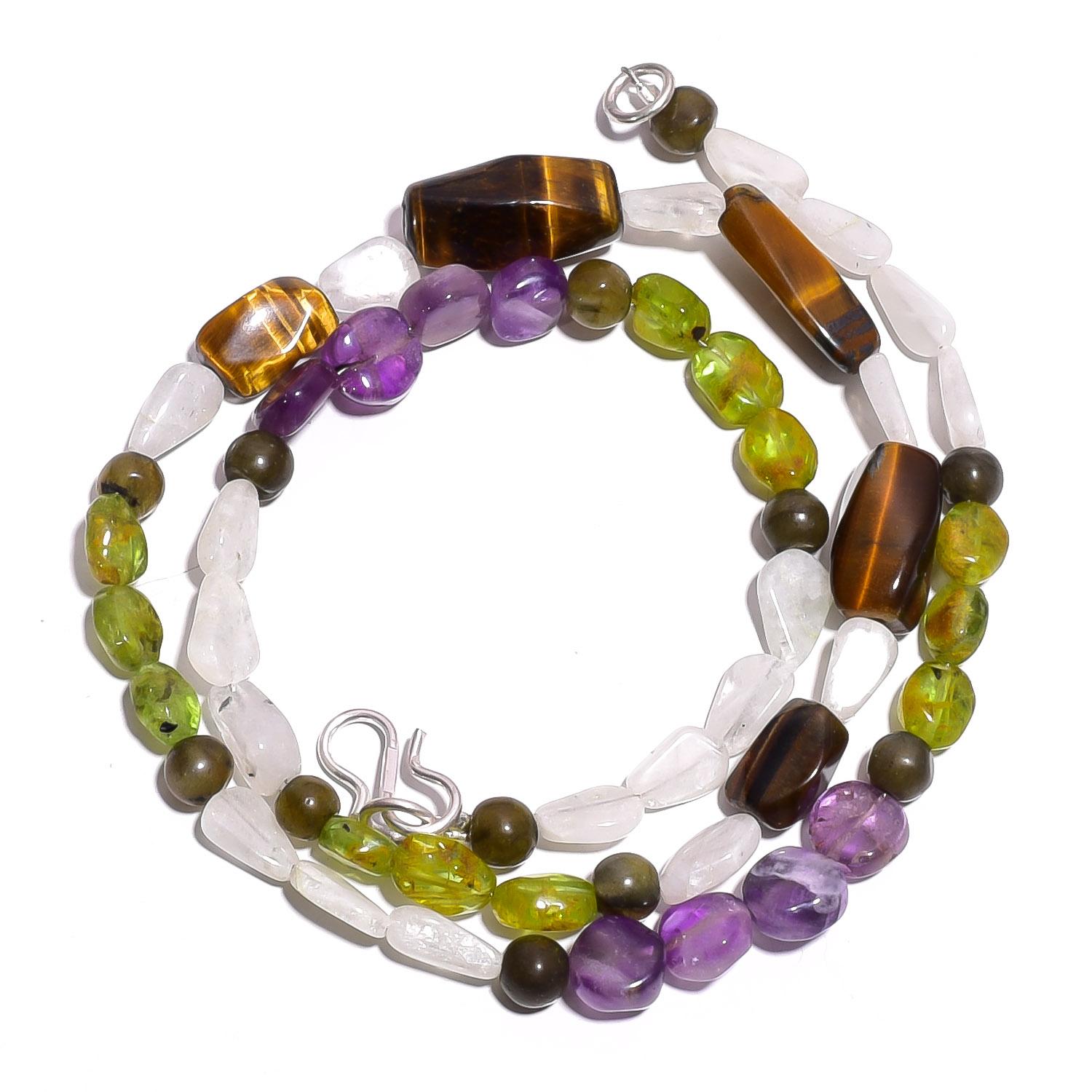 Натуральный Камень Тигровый Глаз Лунный Камень Перидот Гладкие Бусины Ожерелье 17 UB-4328 UB-4328
Натуральный Камень Тигровый Глаз Лунный Камень Перидот Гладкие Бусины Ожерелье 17 UB-4328 UB-4328