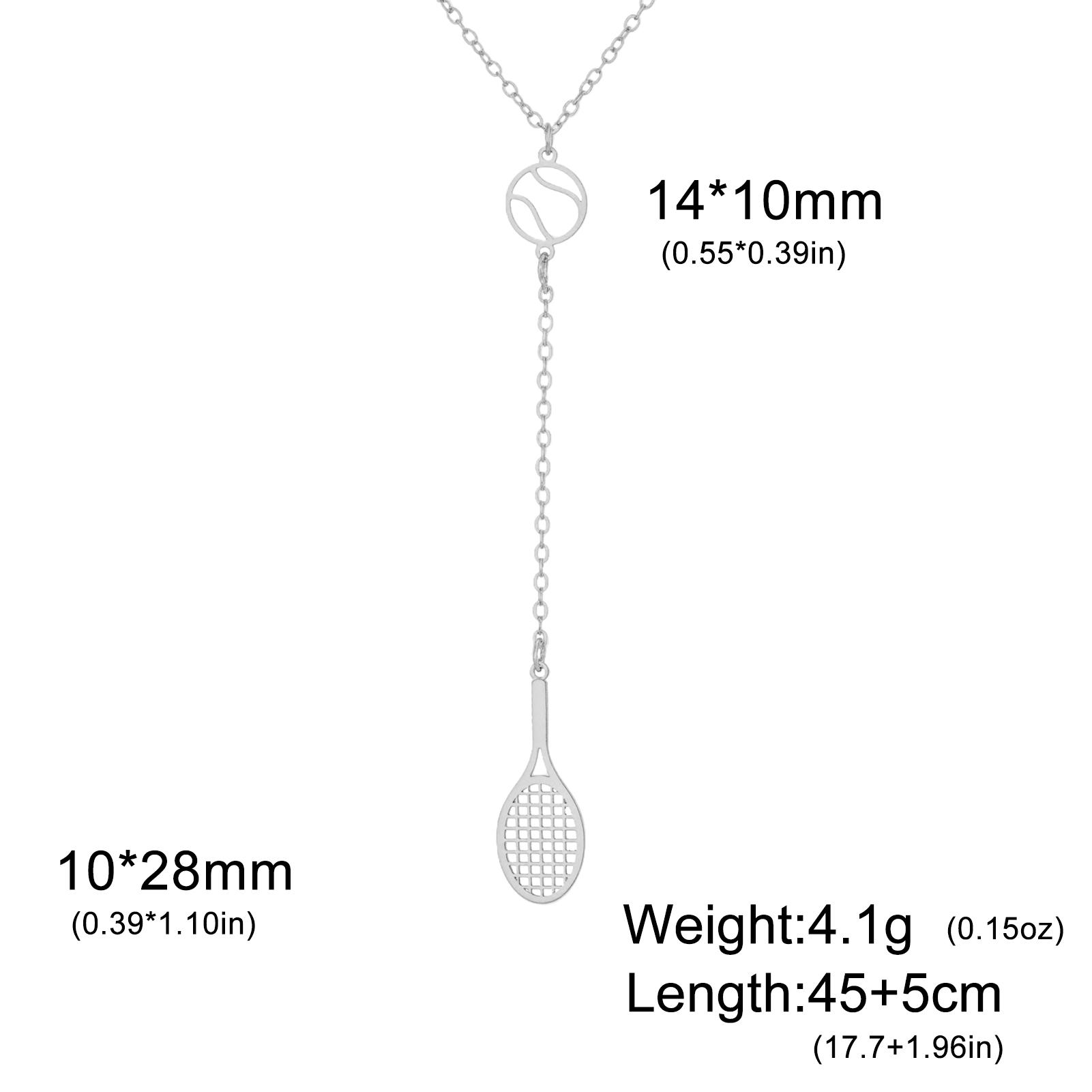 Teamer Tennis And Bat Pendant Necklace Stainless Steel Necklace Sport Style Fashion Simple Jewelry Birthday Gift 2026 New In 45-50cm
Teamer Tennis And Bat Pendant Necklace Stainless Steel Necklace Sport Style Fashion Simple Jewelry Birthday Gift 2026 New In 45-50cm
