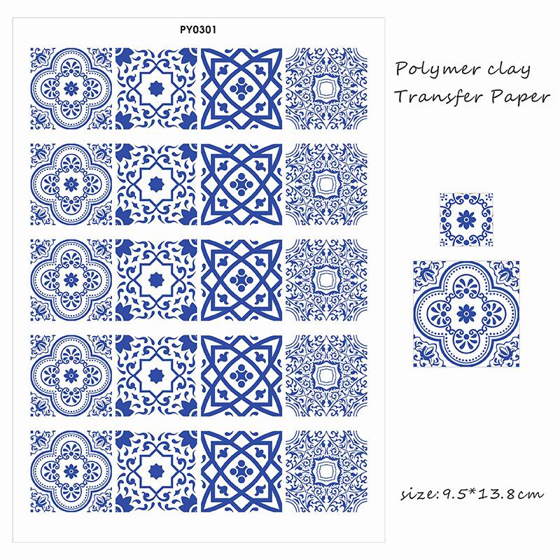 Polymer Clay Transfer Paper - Retro Blue and White Porcelain, Paper for Polymer Clay Transfer Sheets for Flower Clay Jewelry
Polymer Clay Transfer Paper - Retro Blue and White Porcelain, Paper for Polymer Clay Transfer Sheets for Flower Clay Jewelry