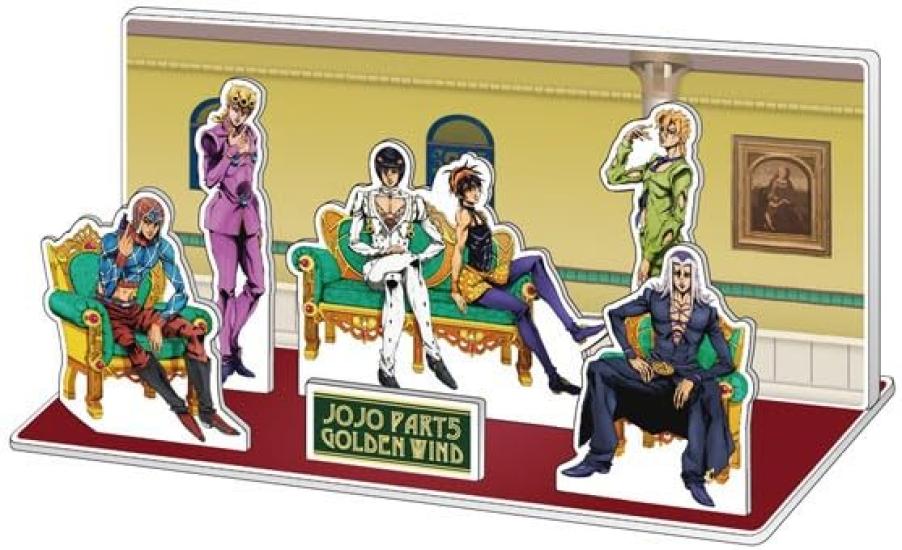 JoJo s Bizarre Adventure Acrylic Diorama Acrylic Stand Golden Wind Bucciarati Team Official Goods
JoJo s Bizarre Adventure Acrylic Diorama Acrylic Stand Golden Wind Bucciarati Team Official Goods