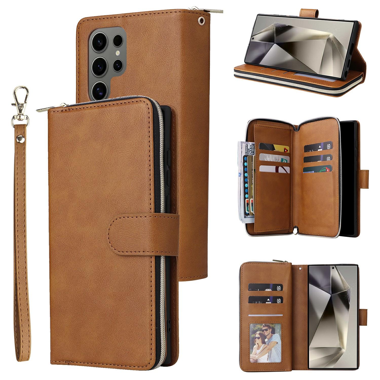 Для Samsung Galaxy S25 Ultra Case Zipper Pocket PU шкіряний чохол для телефону з ручним ремінцем Brown
Для Samsung Galaxy S25 Ultra Case Zipper Pocket PU шкіряний чохол для телефону з ручним ремінцем Brown