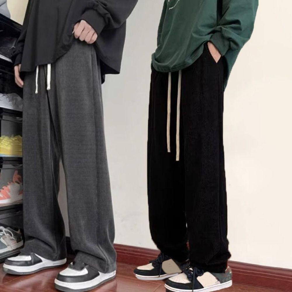 All-match Corduroy Pants Drawstring Loose Pants Men Comfortable Men s Straight Trousers Boy XL чорний
All-match Corduroy Pants Drawstring Loose Pants Men Comfortable Men s Straight Trousers Boy XL чорний