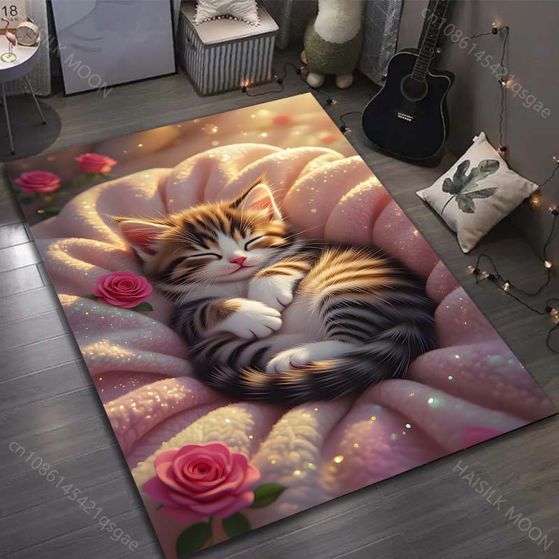 Multiple sizes Kitten sleeping on pink blanket Carpet for Living Room Bedroom Sofa Home Decor Rus Non-slip Floor Mat Gift 40cm x 60cm
Multiple sizes Kitten sleeping on pink blanket Carpet for Living Room Bedroom Sofa Home Decor Rus Non-slip Floor Mat Gift 40cm x 60cm
