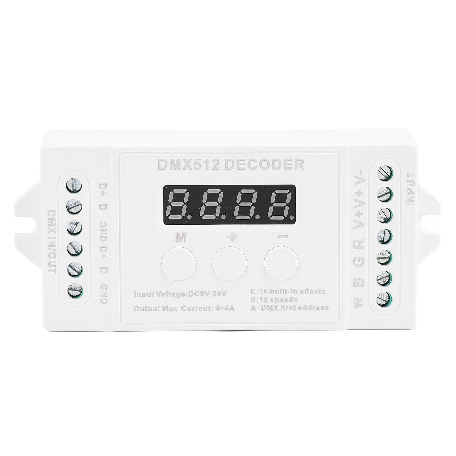 Mini 4CH Digital Display Decoder 15 Built in Effects DC9 to 24V Decoder Controller for RGBW LED
Mini 4CH Digital Display Decoder 15 Built in Effects DC9 to 24V Decoder Controller for RGBW LED