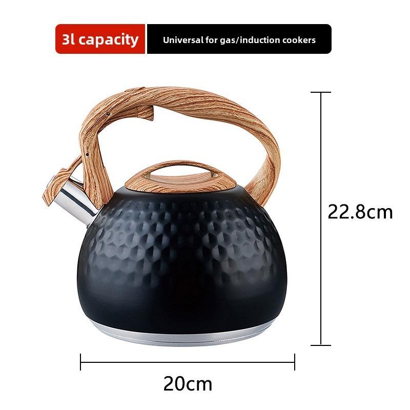 Ручка против ожогов Чайник со свистком 3 л Чайник для воды Новый чайник из нержавеющей стали Газовая индукционная плита чёрный
Ручка против ожогов Чайник со свистком 3 л Чайник для воды Новый чайник из нержавеющей стали Газовая индукционная плита чёрный