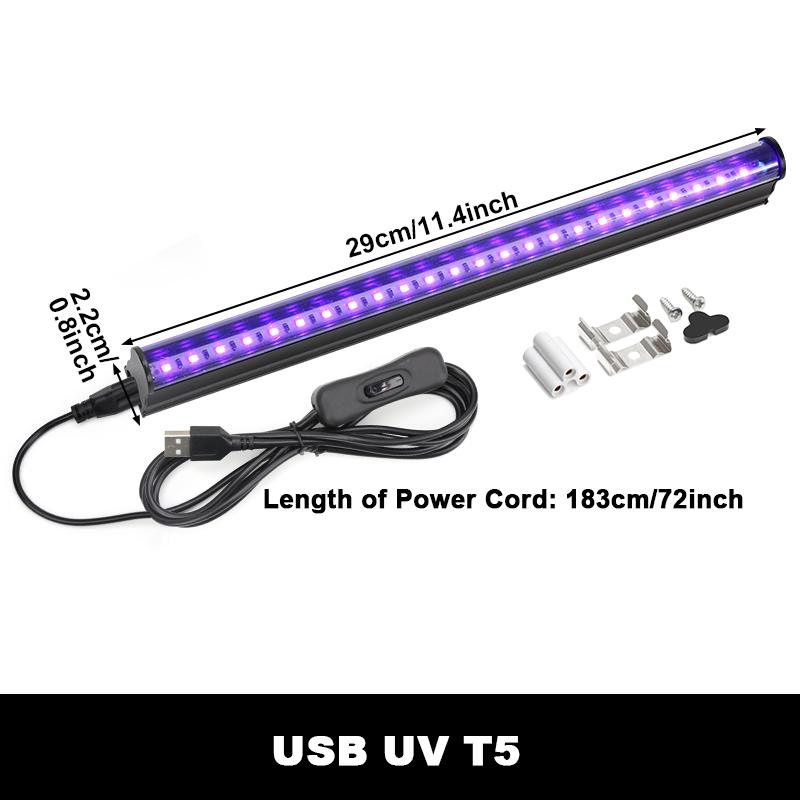LED Black Light T5 T8 USB UV Light Blacklight Bar 395nm 400nm Fluorescent Party Disco Ultravilet Lamp T5 Tube UV Strip Lights T5
LED Black Light T5 T8 USB UV Light Blacklight Bar 395nm 400nm Fluorescent Party Disco Ultravilet Lamp T5 Tube UV Strip Lights T5