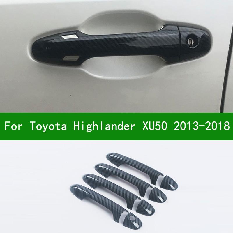 Черная боковая умная дверная ручка из углеродного волокна, накладка для Toyota Highlander XU50 Toyota Kluger 2013-2018 2014 2015 2016
Черная боковая умная дверная ручка из углеродного волокна, накладка для Toyota Highlander XU50 Toyota Kluger 2013-2018 2014 2015 2016