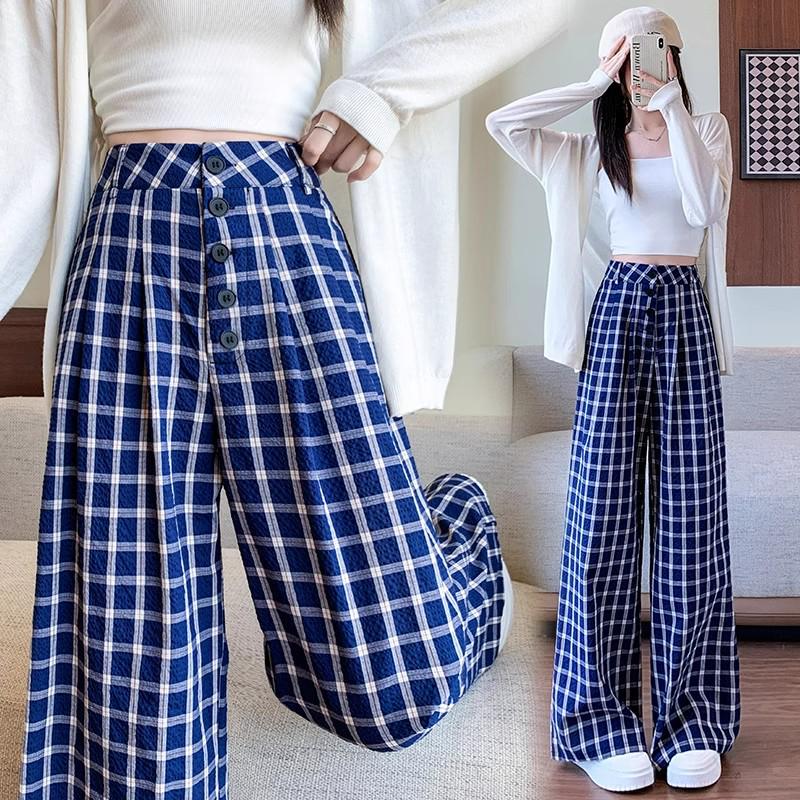 Women s American Blue & White Plaid Wide-Leg Pants - Summer 2025 Loose Fit, Single-Breasted, Floor-Length XXL (131-150 jin)
Women s American Blue & White Plaid Wide-Leg Pants - Summer 2025 Loose Fit, Single-Breasted, Floor-Length XXL (131-150 jin)