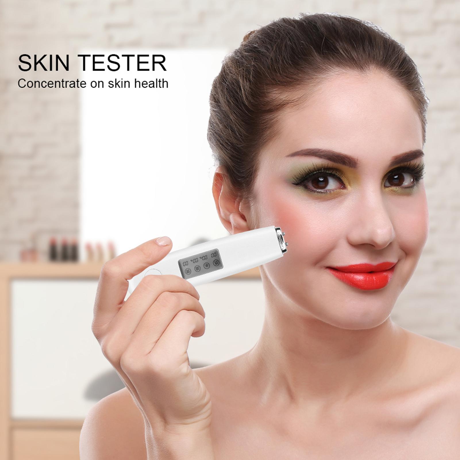 Skin Oil Content Moisture Analyzer Face Skin Elasticity Whitening Degree Tester Detector White
Skin Oil Content Moisture Analyzer Face Skin Elasticity Whitening Degree Tester Detector White