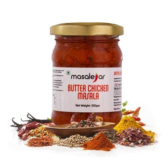 Masalejar Ready-to-Cook Butter Chicken Masala Paste 100gm | Creamy Tomato Cashew Gravy Base for Chicken/Paneer (Serves 3-4) 100GM
Masalejar Ready-to-Cook Butter Chicken Masala Paste 100gm | Creamy Tomato Cashew Gravy Base for Chicken/Paneer (Serves 3-4) 100GM