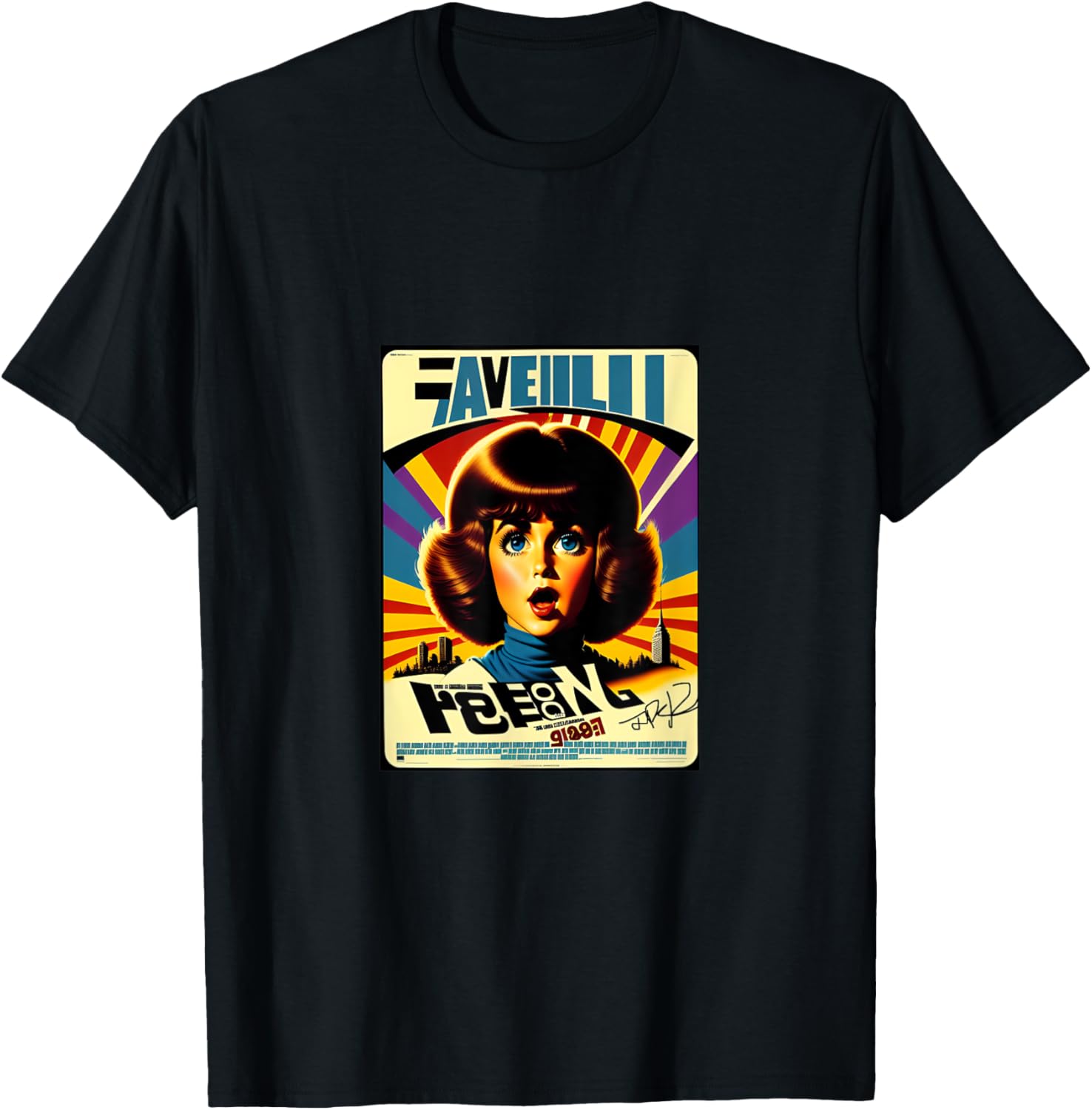 Vintage 1980s movie poster style colorful graphics Urban Tee T-Shirt 5XL різнокольоровий
Vintage 1980s movie poster style colorful graphics Urban Tee T-Shirt 5XL різнокольоровий