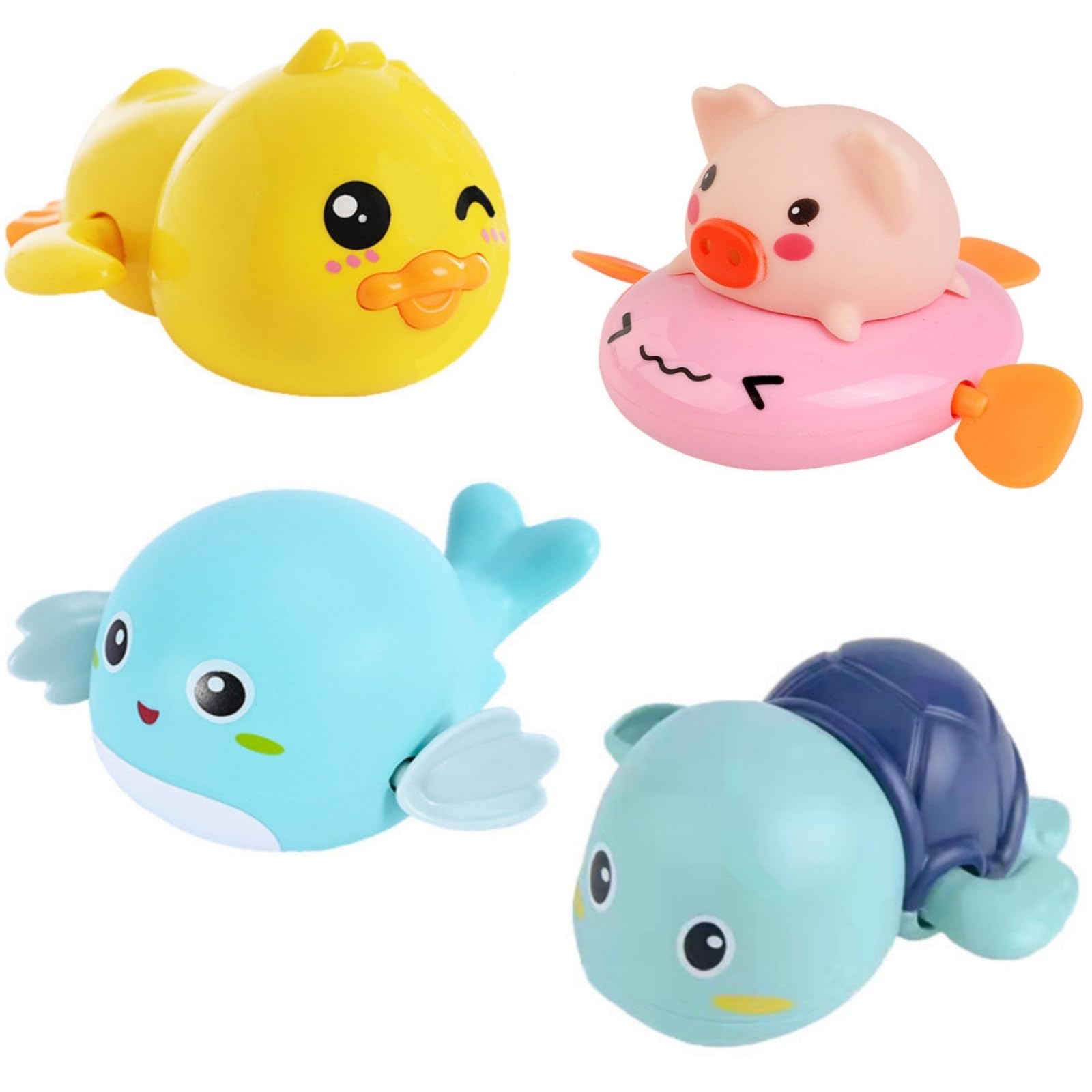 4-Piece Bath Toy Set with Water Toys, Pig, Turtle, Dolphin, and Duck, Perfect Birthday Gift, No Need to Worry, Colorful (Random Colors)
4-Piece Bath Toy Set with Water Toys, Pig, Turtle, Dolphin, and Duck, Perfect Birthday Gift, No Need to Worry, Colorful (Random Colors)