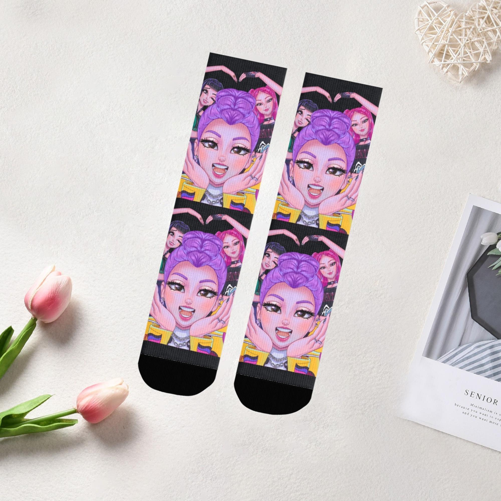 Unisex K-POP Hunter Girl Group Crew Socks Cartoon Idol Character Pattern Print Soft Warm for K-Pop Fans & Trendy Style Lover One Size
Unisex K-POP Hunter Girl Group Crew Socks Cartoon Idol Character Pattern Print Soft Warm for K-Pop Fans & Trendy Style Lover One Size