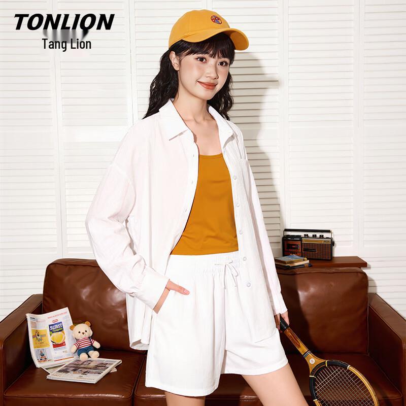 TonLion Women s Summer Loose Shirt & Shorts Set XL
TonLion Women s Summer Loose Shirt & Shorts Set XL