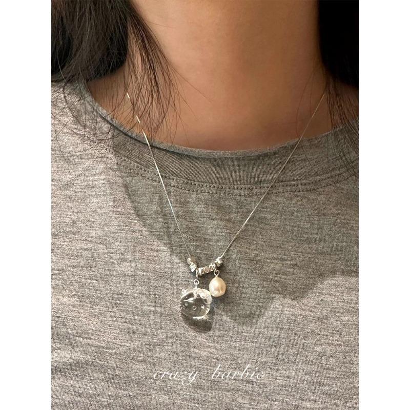 Cute Cat Pendant Pearl Necklace for Women, Small-scale, Unique, Light Luxury Summer New Style Hoodie Collar Chain Neck Chain
Cute Cat Pendant Pearl Necklace for Women, Small-scale, Unique, Light Luxury Summer New Style Hoodie Collar Chain Neck Chain