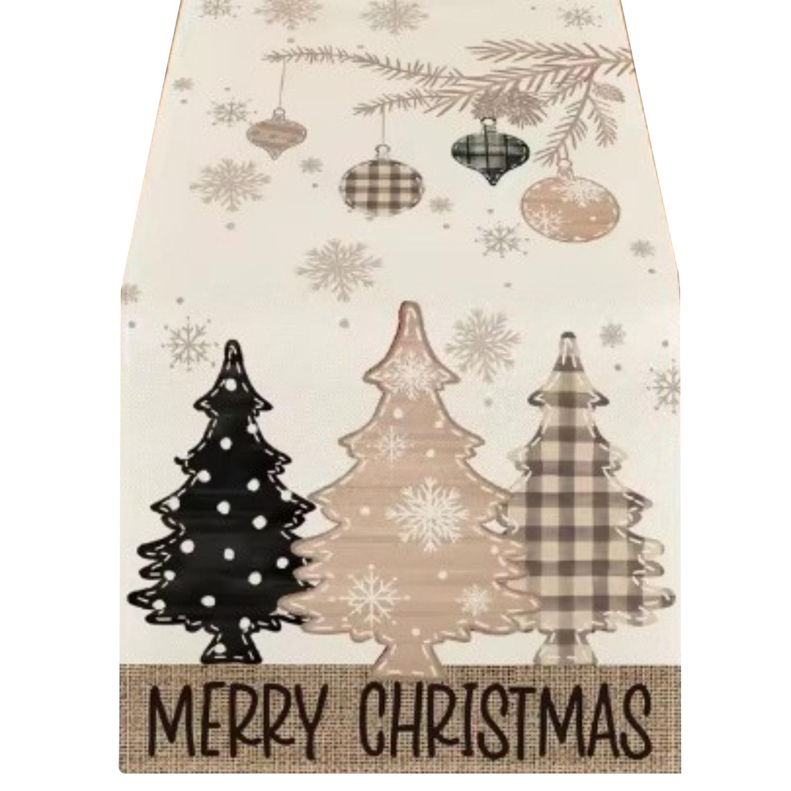 33x183cm Plaid Christmas Trees Merry Xmas Table Runner, Seasonal Winter Holiday Kitchen Dining Table Decoration For Indoor Outdoor Home Party Decor One Size
33x183cm Plaid Christmas Trees Merry Xmas Table Runner, Seasonal Winter Holiday Kitchen Dining Table Decoration For Indoor Outdoor Home Party Decor One Size