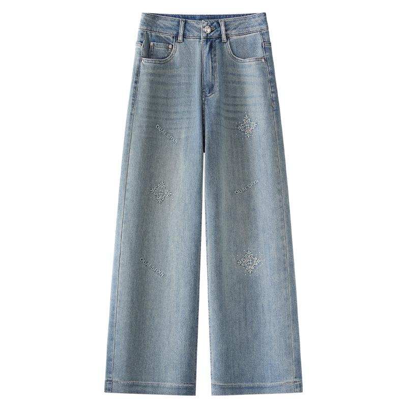 Light Embroidery Wide-Leg Jeans: 2025 High Waist Slimming Straight Pants for Women s Spring/Summer XL
Light Embroidery Wide-Leg Jeans: 2025 High Waist Slimming Straight Pants for Women s Spring/Summer XL