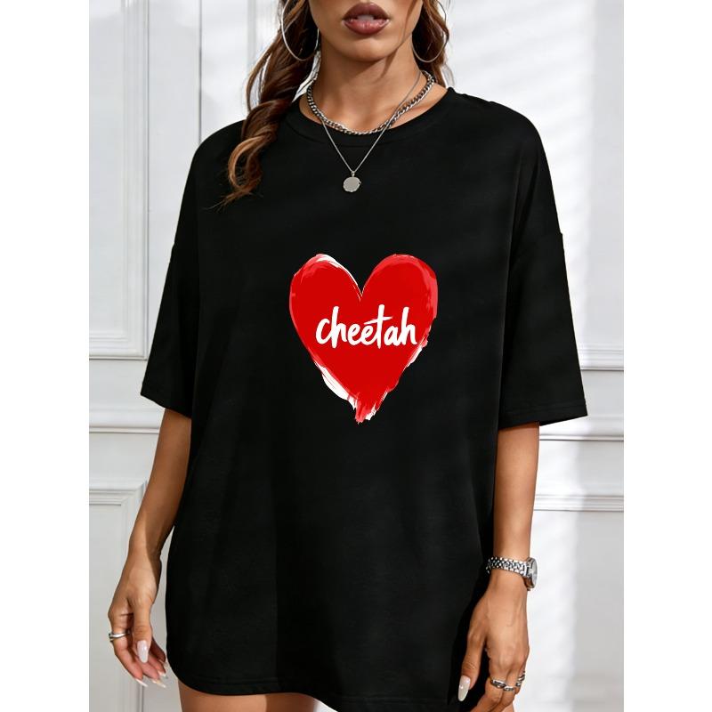 Cotton T Shirt White Heart Cheetah Print Casual Wear For Women Summer Outfit XXXXL чорний
Cotton T Shirt White Heart Cheetah Print Casual Wear For Women Summer Outfit XXXXL чорний