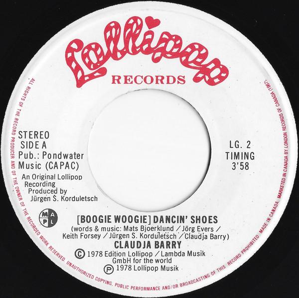 7inch Record CLAUDJA BARRY - (Boogie Woogie) Dancin Shoes / For LG2 Lollipop Record 1978 Canada Soul/Funk Used
7inch Record CLAUDJA BARRY - (Boogie Woogie) Dancin Shoes / For LG2 Lollipop Record 1978 Canada Soul/Funk Used
