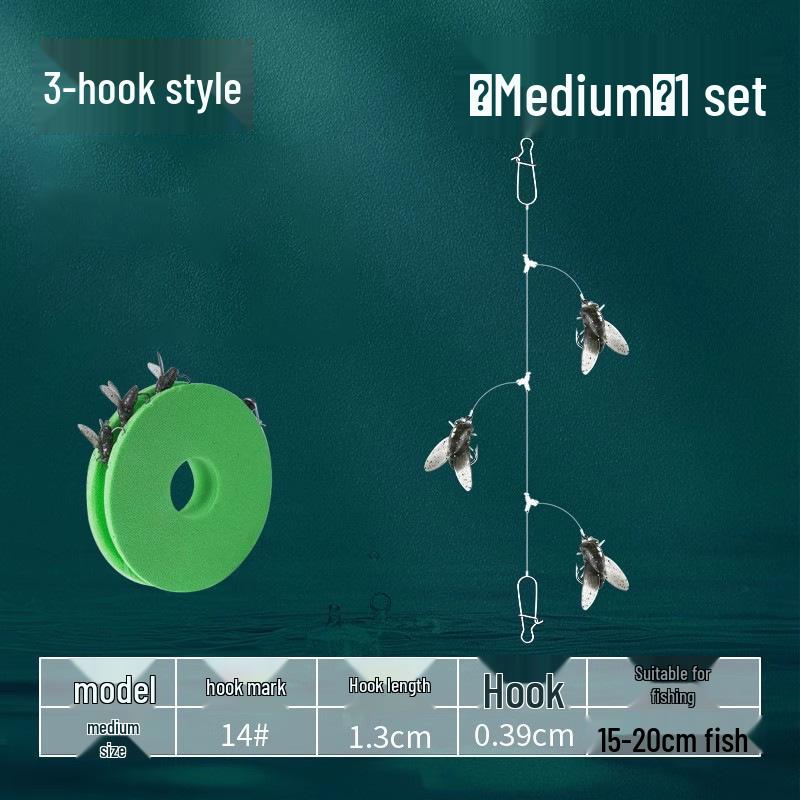 Xuanhong Anti-Tangle Fly Lure Set: Soft Bait Rig with Micro Hook for Mandarin Fish, White Stripe, and Crucian Carp Fishing. Medium
Xuanhong Anti-Tangle Fly Lure Set: Soft Bait Rig with Micro Hook for Mandarin Fish, White Stripe, and Crucian Carp Fishing. Medium