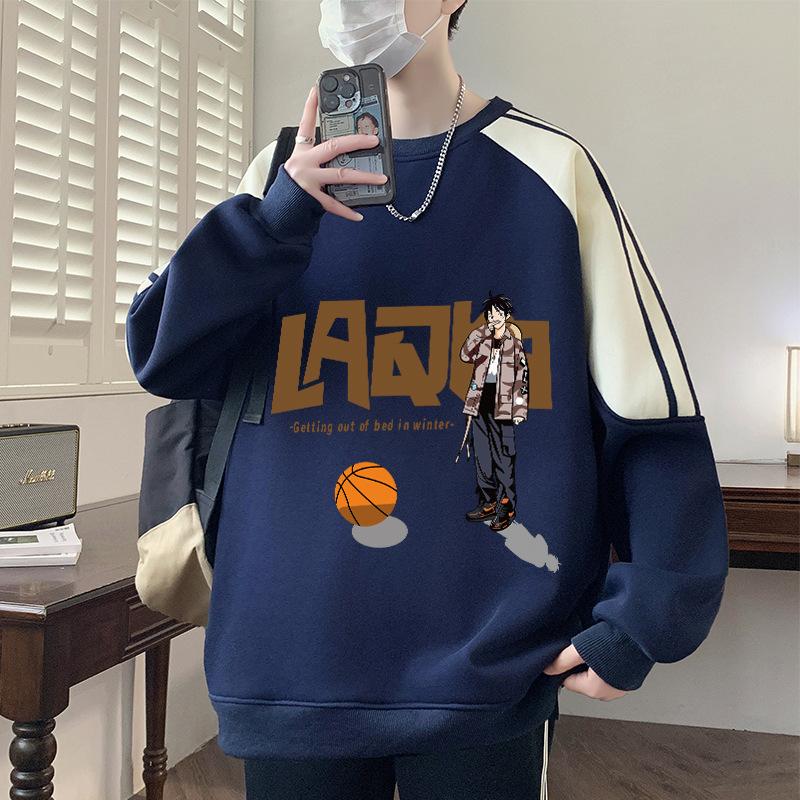 New Student Sweater Men s Fashion Versatile Hong Kong Style Trend Printed Junior High School Crew Neck Top XXXL темно-синього кольору
New Student Sweater Men s Fashion Versatile Hong Kong Style Trend Printed Junior High School Crew Neck Top XXXL темно-синього кольору